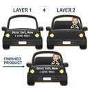 Funny,Gift For Father,Custom Photo - Custom Photo Drive Safe Daddy Funny Kids - Personalized Custom Shaped Car Visor Clip
