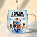 Cat Lovers,Cat Mom,Cat Dad,Happy - The Catmother A Girl And Her Cat 3D Effect - Personalized Gradient Glass Mug