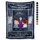 Gift For Women,Gift For Mother,Mom,Daughters,Gift For Daughter,Love - The Love Between Mother And Daughters - Personalized Fleece Blanket, Sherpa Blanket