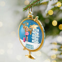 Christmas,Gift For Couples,Travel,Gift For Yourself - The Year We Visited Around The Globe - Personalized Custom Shaped Acrylic Ornament