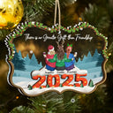 Gift For Bestie,Christmas,Gift For Sisters,Gift For Brothers,Gift For Sibling,Cousin,Love - There Is No Greater Gift Than Friendship - Personalized 2-Layered Mix Ornament