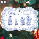 Sad, Memorial, Christmas, Dog Lovers, Pet Lovers, Cat Lovers - They Still Talk About You Toile - Personalized Medallion Ceramic Ornament