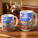 Gift For Father,Gift For Grandpa,Funny - This Daddy Belongs To Kids Pixel Art - Personalized White Edge-to-Edge Mug