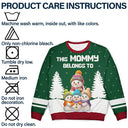 Gift For Grandma,Grandma,Grandkids,Christmas,Happy - This Grandma Belongs To Snowman - Personalized Unisex Ugly Sweater