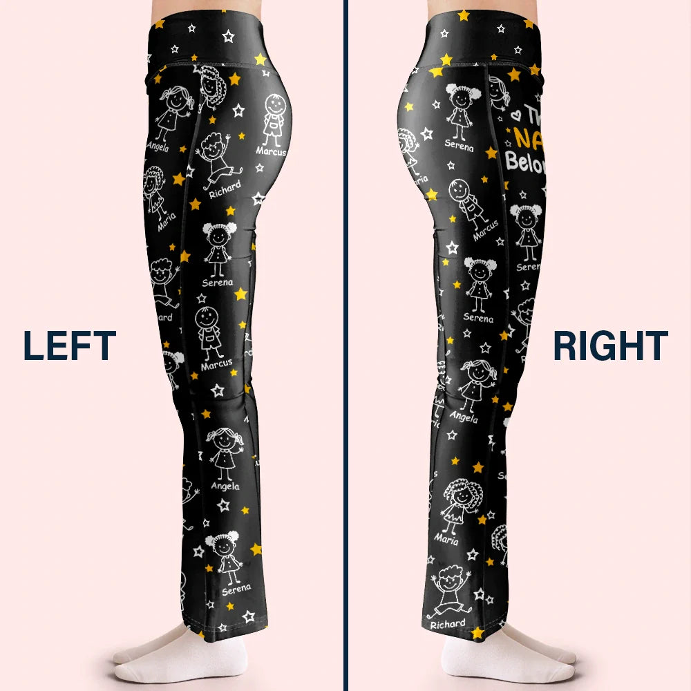 Gift For Grandparents,Gift For Grandpa,Gift For Grandma,Gift For Mother,Gift For Father,Happy,Christmas - This Grandma Mom Belongs To Kids Pet - Personalized Leggings