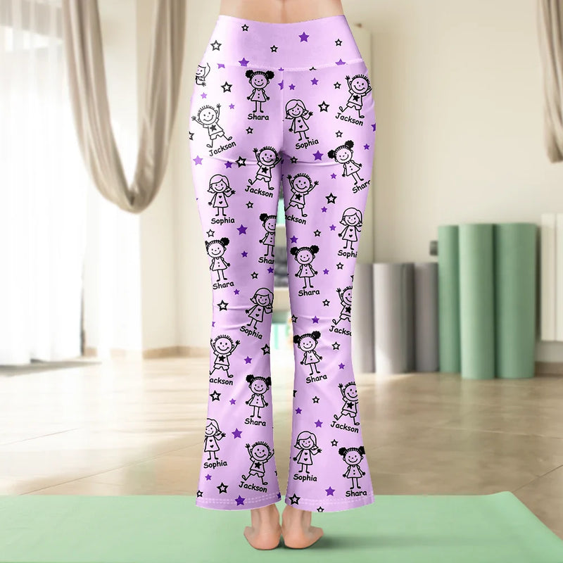 Gift For Grandparents,Gift For Grandpa,Gift For Grandma,Gift For Mother,Gift For Father,Happy,Christmas - This Grandma Mom Belongs To Kids Pet - Personalized Leggings
