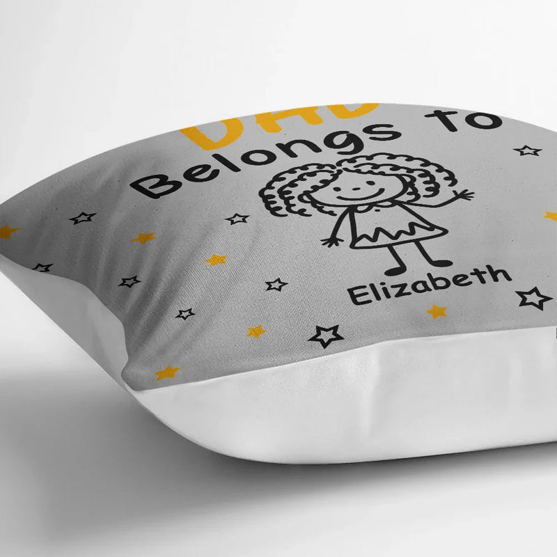 Gift For Grandparents,Gift For Grandpa,Gift For Grandma,Gift For Mother,Gift For Father,Happy,Christmas - This Grandpa Grandma Belongs To Kids Pet - Personalized Pillow