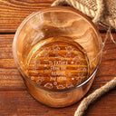 Gift For Father, Gift For Grandpa, Happy - To Dad From The Reasons You Drink Stick Figures - Personalized Engraved Whiskey Glass