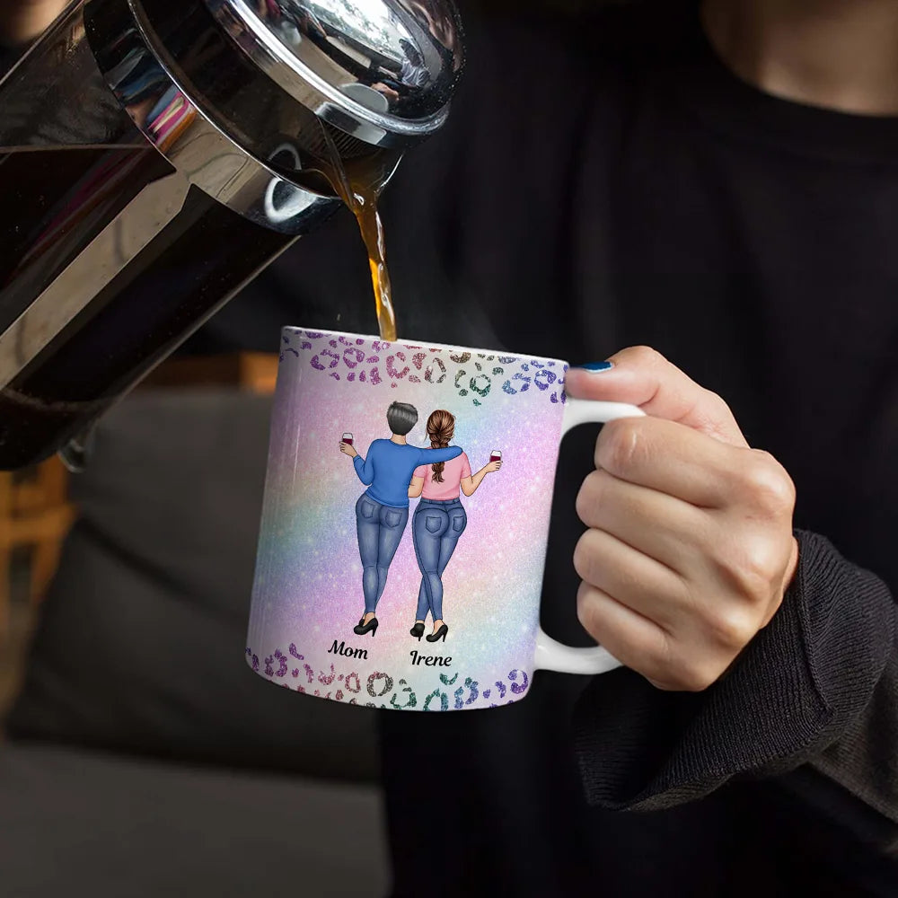 Dad, Daughters,Gift For Daughter,Funny - To My Badass Daughter - Personalized White Edge-to-Edge Mug