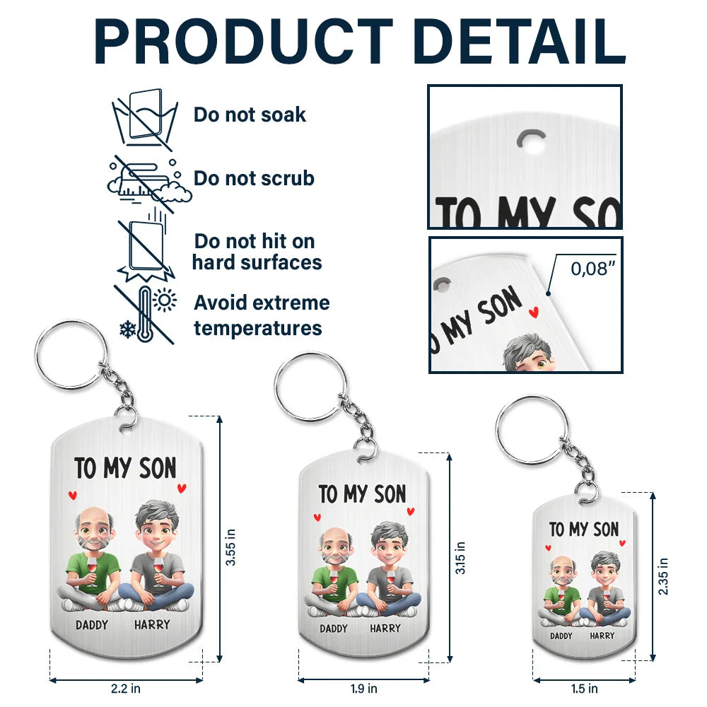 Mom,Daughters (Adult),Gift For Daughter,Happy - To My Daughter Mom & Daughter Keepsake - Personalized Aluminum Keychain