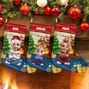 Christmas,Family,Gift For Kids,Parents - Together For Christmas 3D Effect Family Sitting - Personalized Christmas Stocking