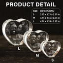 Gift For Couples - Custom Photo Loving Couple Family - Personalized Crystal Heart
