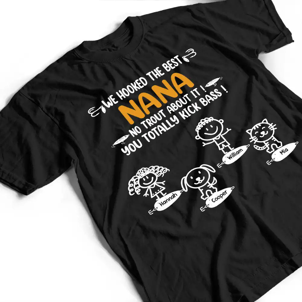 Gift For Father, Gift For Grandpa, Funny, Fishing - We Hooked The Best Dad Fishing - Personalized T Shirt