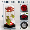 Gift For Couples,Old Couples,Gift For Husband,Gift For Wife,LGBT,Love,Married ,Engaged,Wedding,Wedding Anniversary - Wedding Couple - Personalized Everlasting Rose Dome Lamp