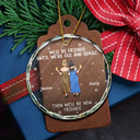 Gift For Bestie,Christmas,Happy,Old Best friends - We Will Be Friends Until We Are Old And Senile - Personalized Circle Glass Ornament