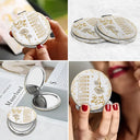 Gift For Yourself,Gift For Women,Happy,Gift For Men - God Says I Am Birth Flower 3D Effect Name Letter In Bible - Personalized Circle Compact Mirror