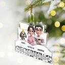 Happy,Christmas,Dog Couple - You And Me And The Dog Cozy Blanket - Personalized Custom Shaped Acrylic Ornament